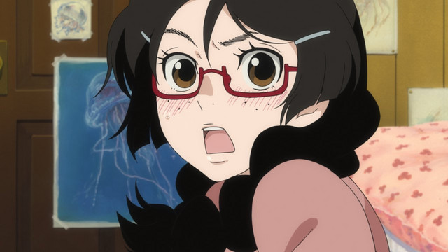 Tsukimi é surpreendido em uma cena do anime Princess Jellyfish TV.
