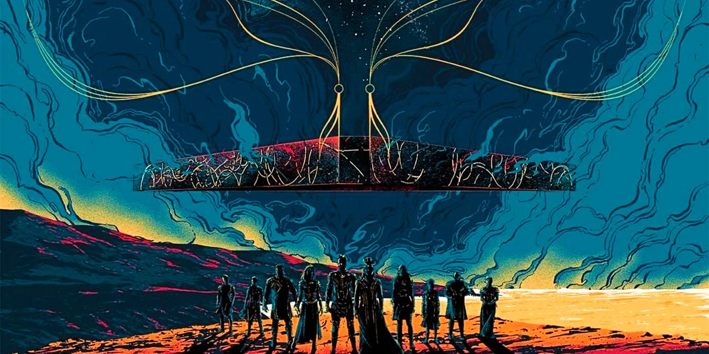 Celestial Lords Over Eternals no novo pôster do filme da Marvel